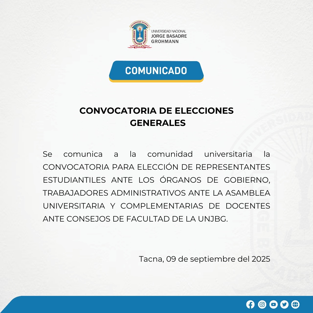 COMUNICADO -   convocatoria